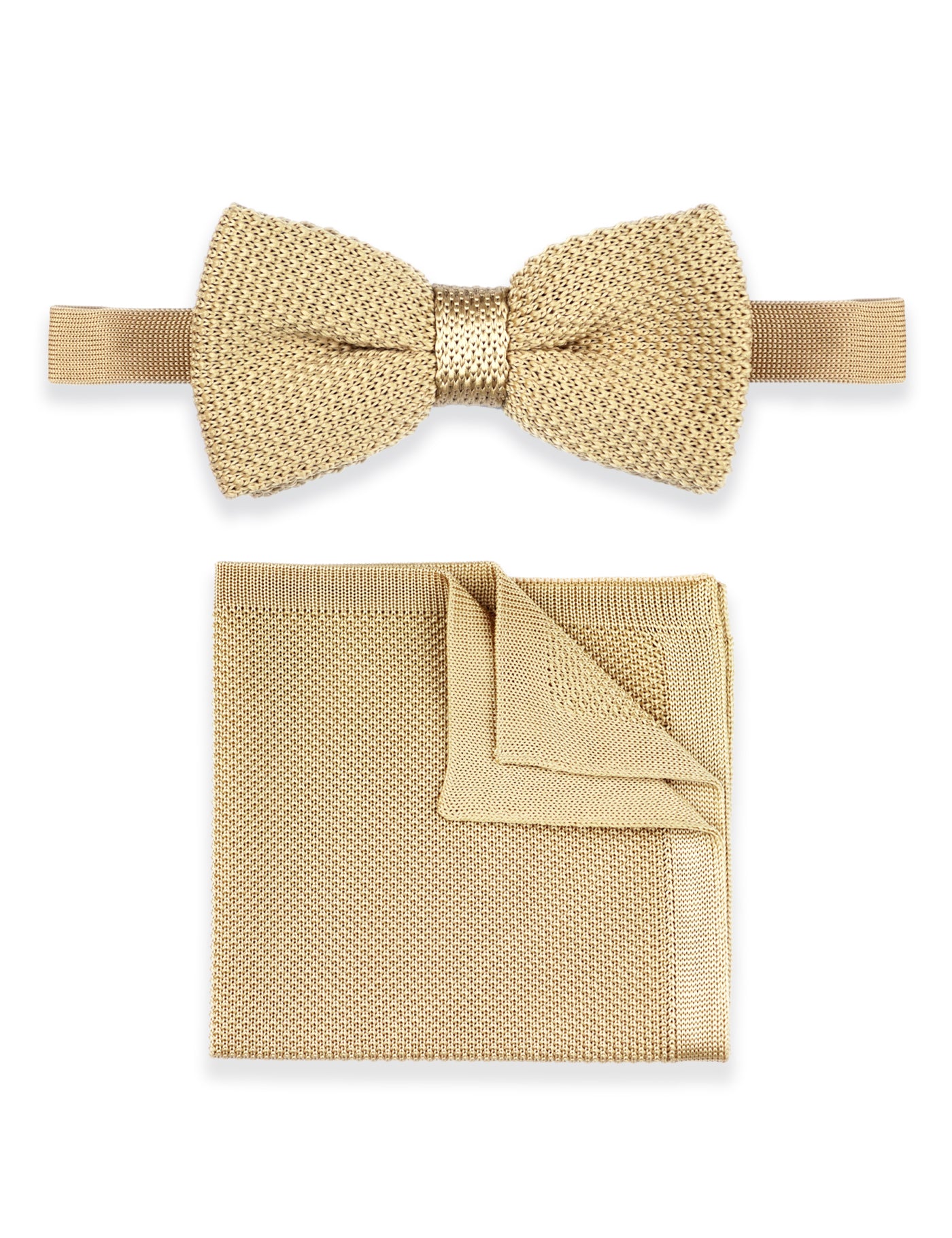 100% Polyester Diamond End Knitted Tie - Beige