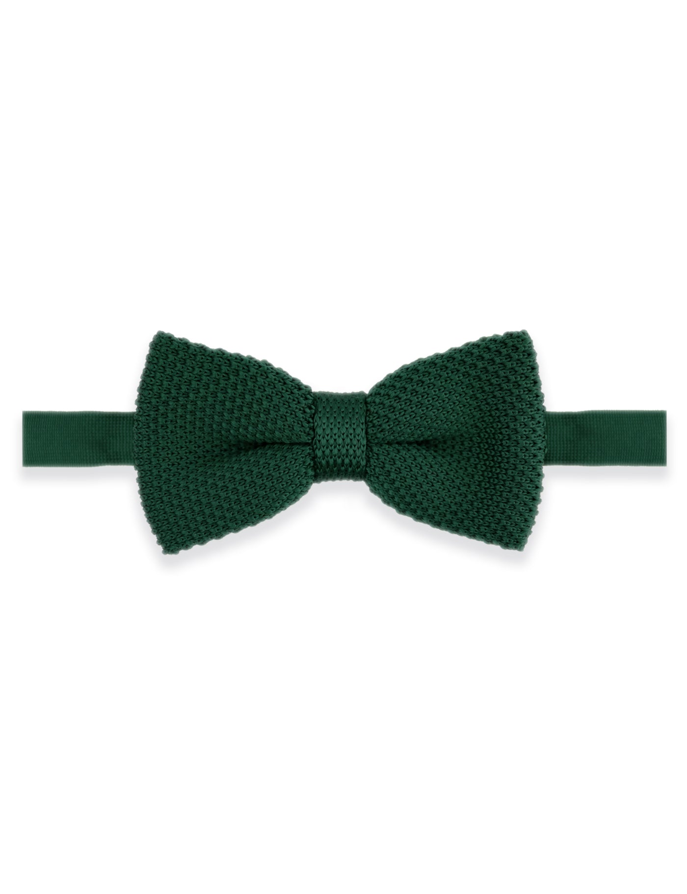 100% Polyester Square End Knitted Tie - Dark Green