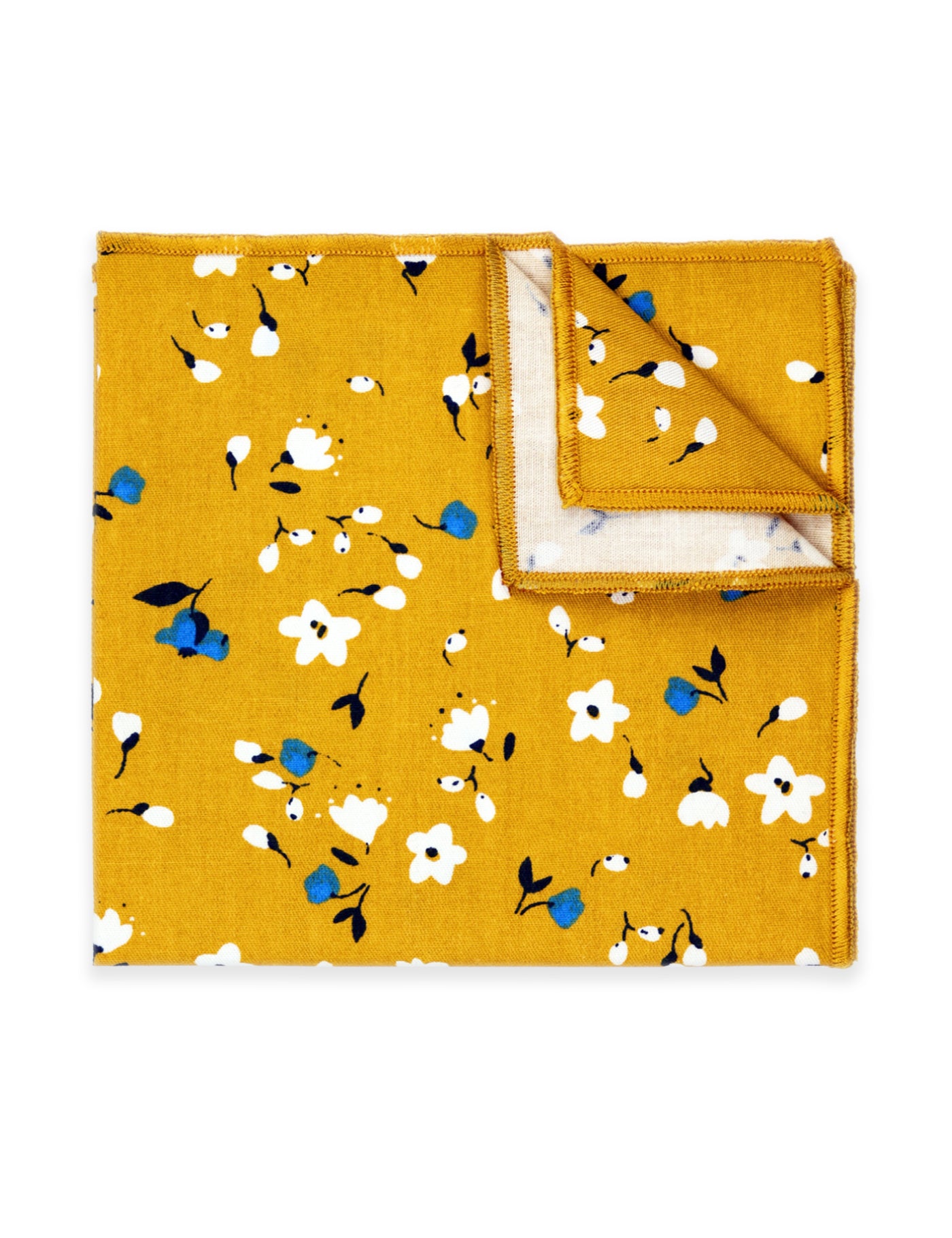 100% Cotton Floral Print Child Bow Tie - Yellow & Blue