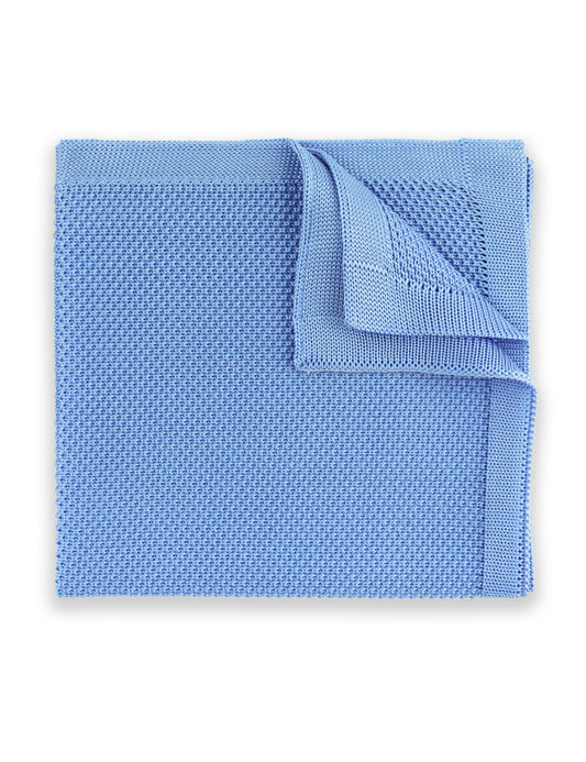 Knitted Pocket Square - Light Blue