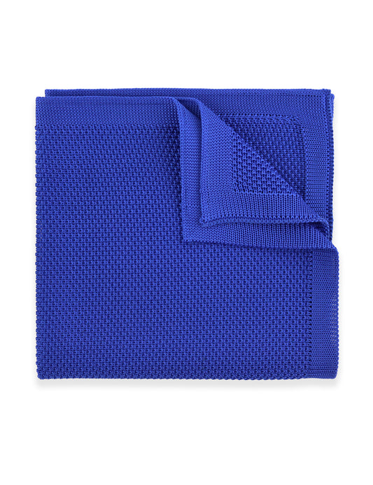 Knitted Pocket Square - Royal Blue