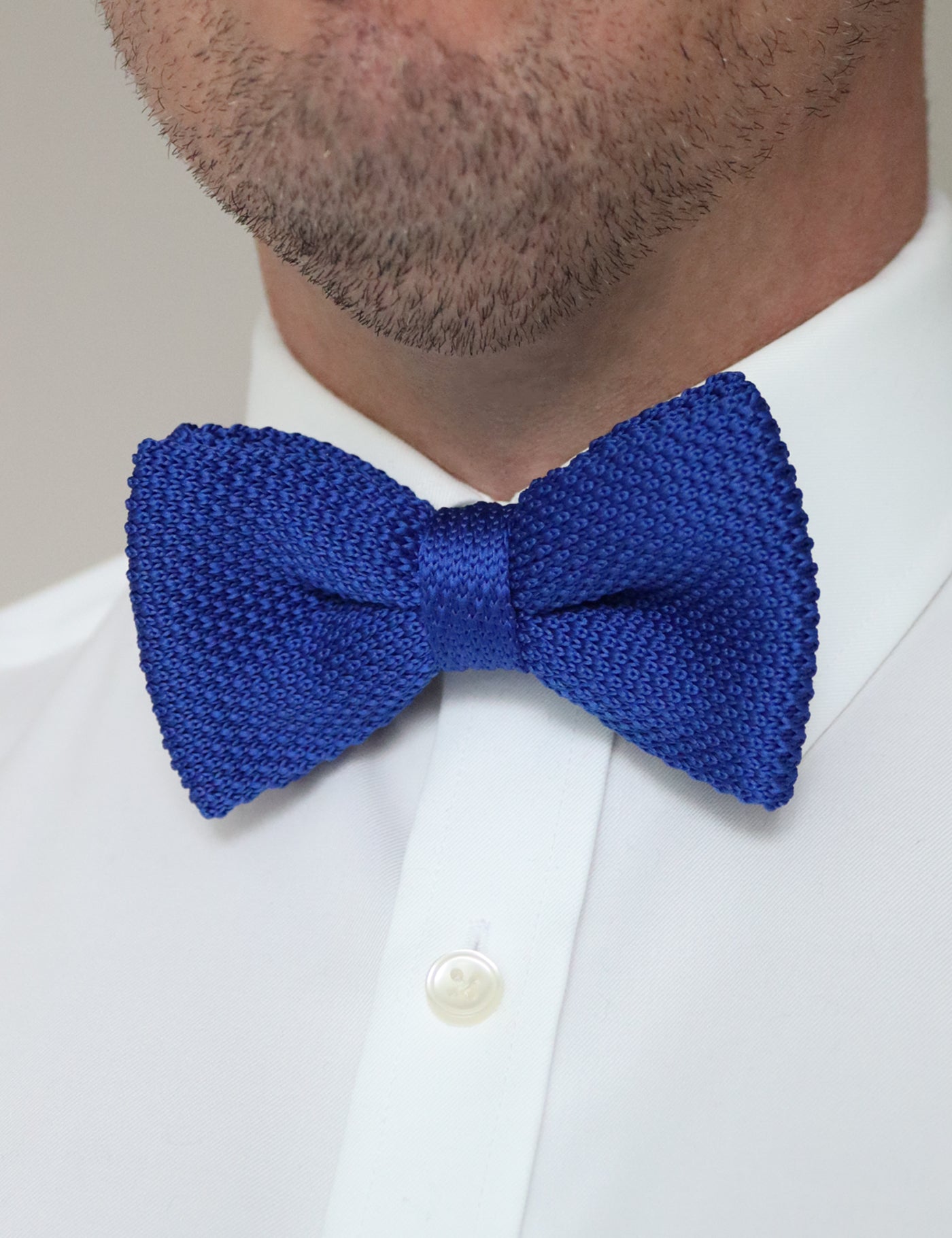 Knitted Bow Tie - Royal Blue