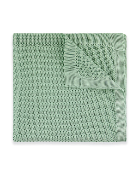 Knitted Pocket Square - Mint Green