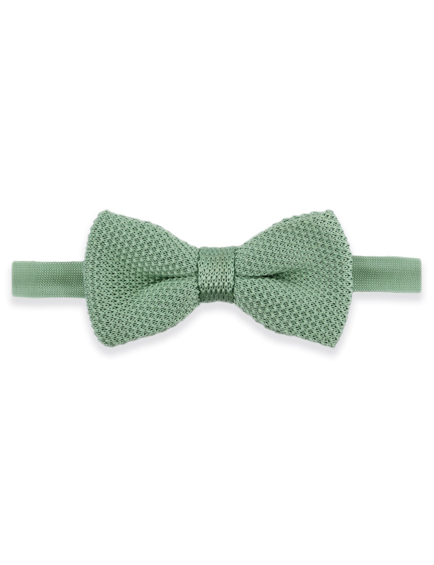 100% Polyester Diamond End Knitted Tie - Sage Green