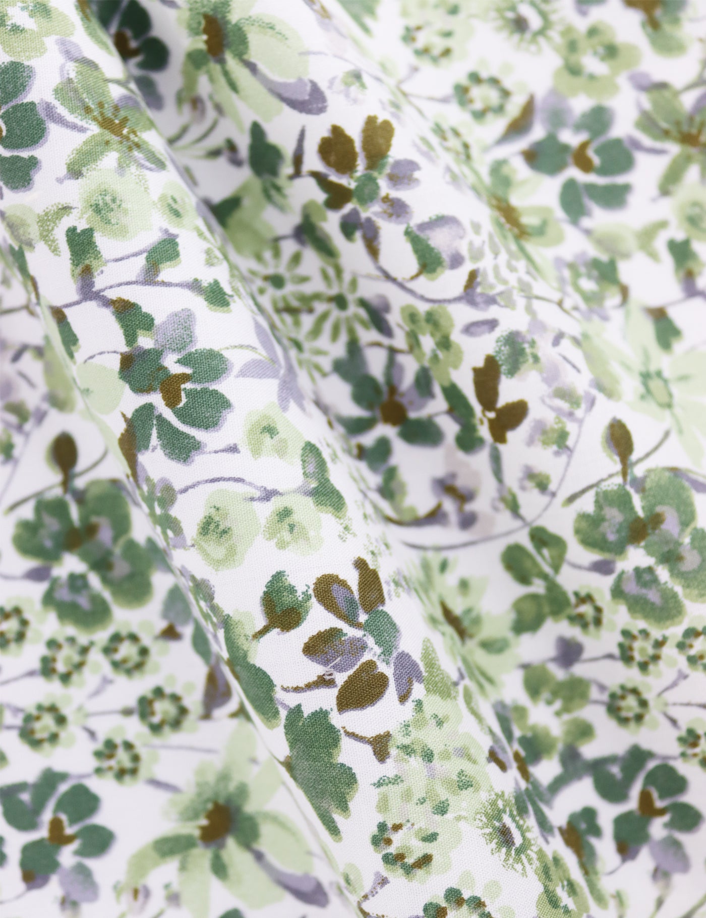 Floral Print Tie - Sage Green