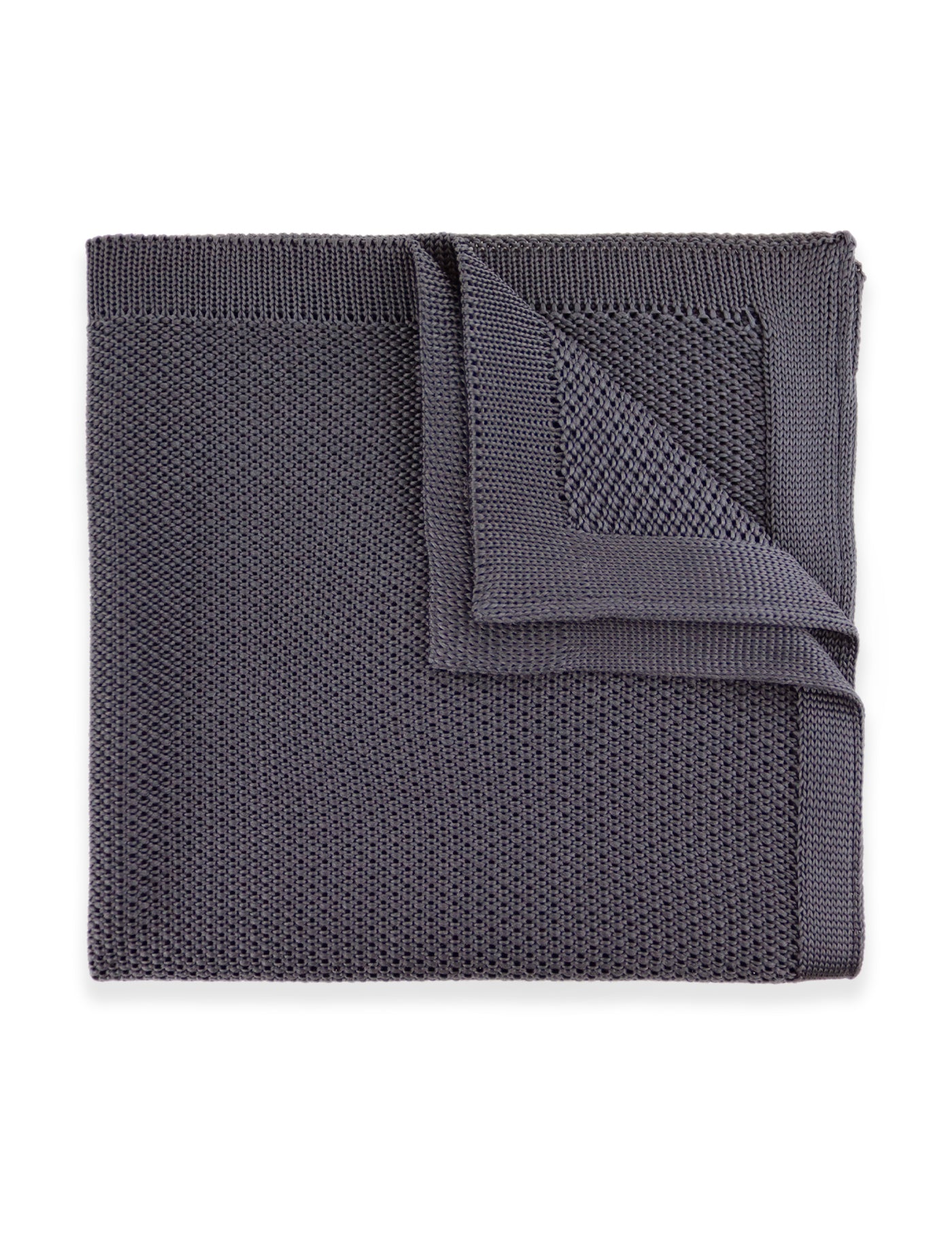 100% Polyester Diamond End Knitted Tie - Dark Grey