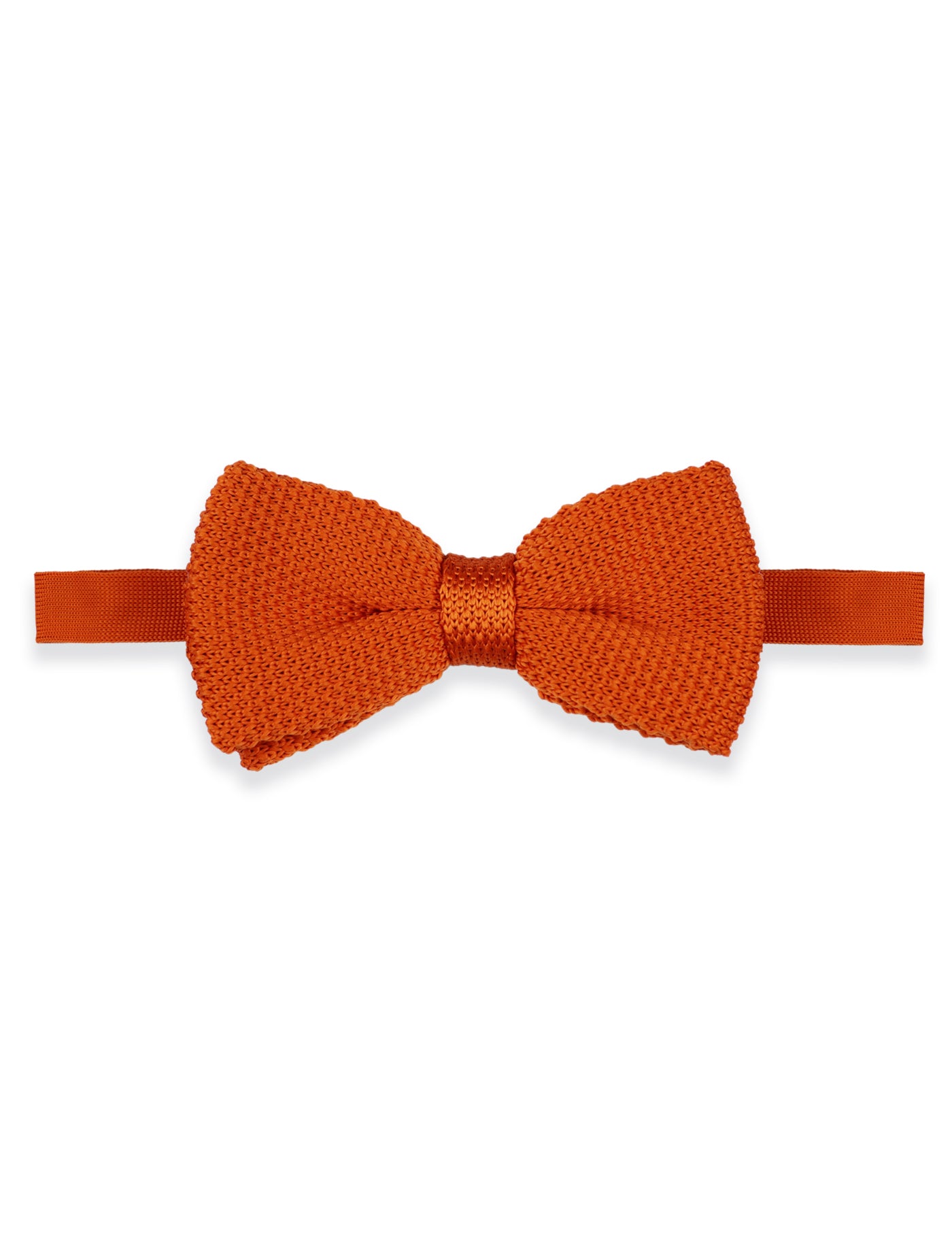 100% Polyester Diamond End Knitted Tie - Orange