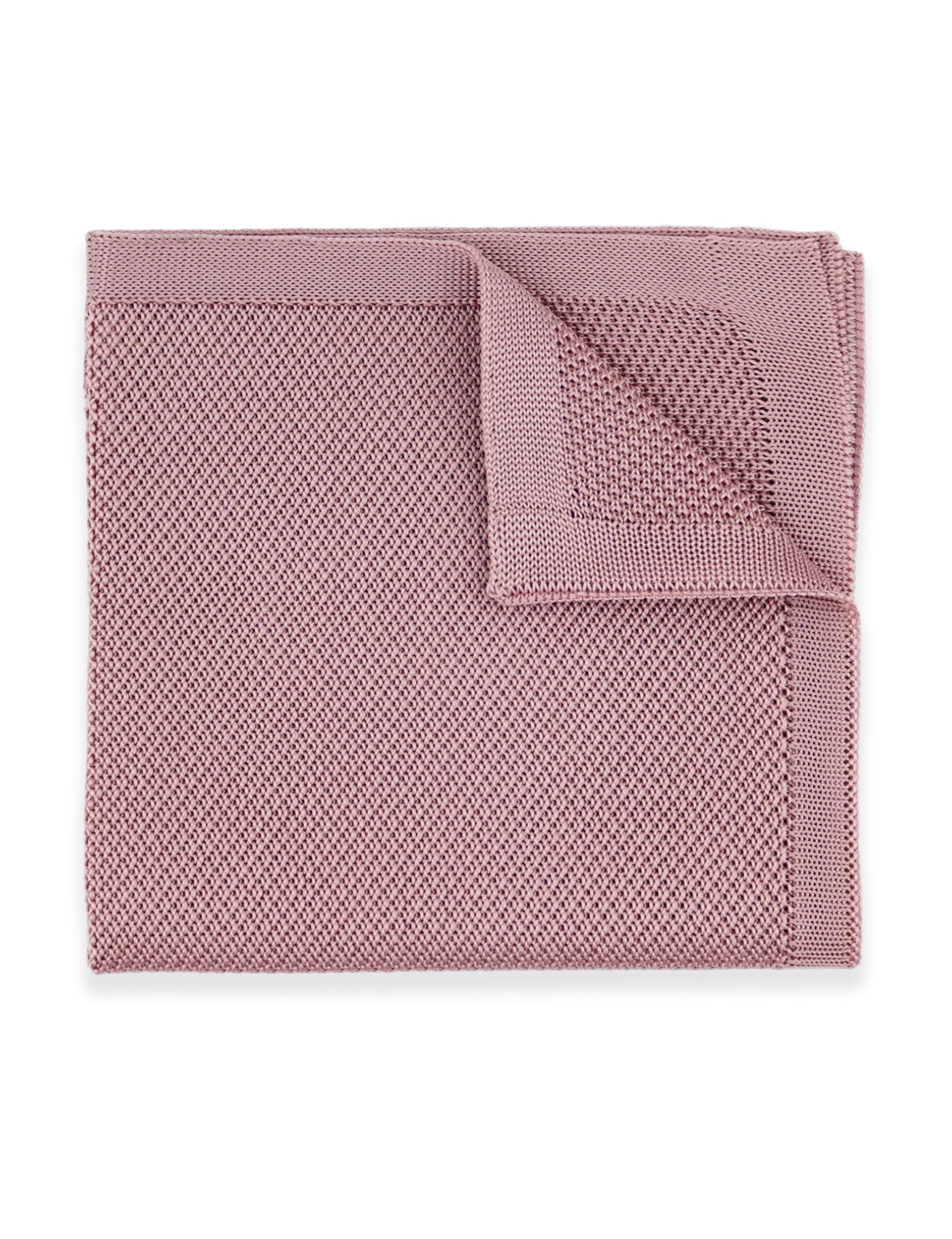 Knitted Pocket Square - Dusty Pink