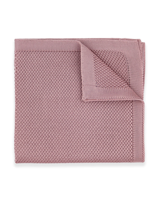 Knitted Pocket Square - Dusty Pink