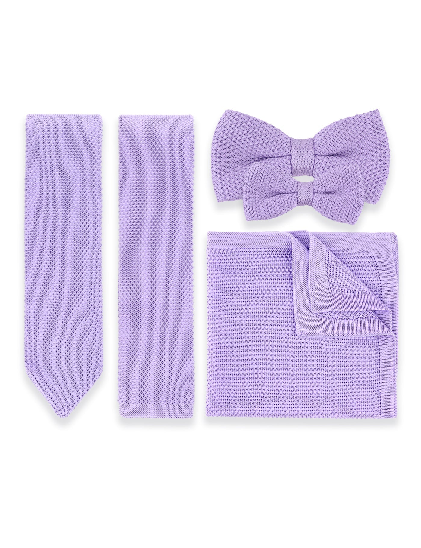 Knitted Bow Tie - Pastel Purple