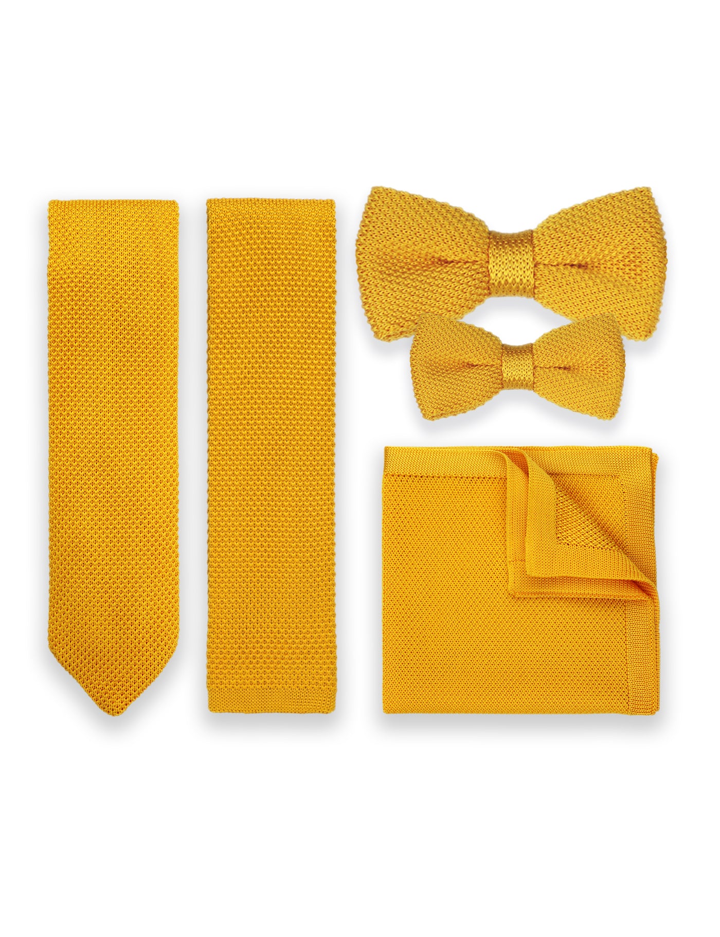 Knitted Bow Tie - Mustard Yellow