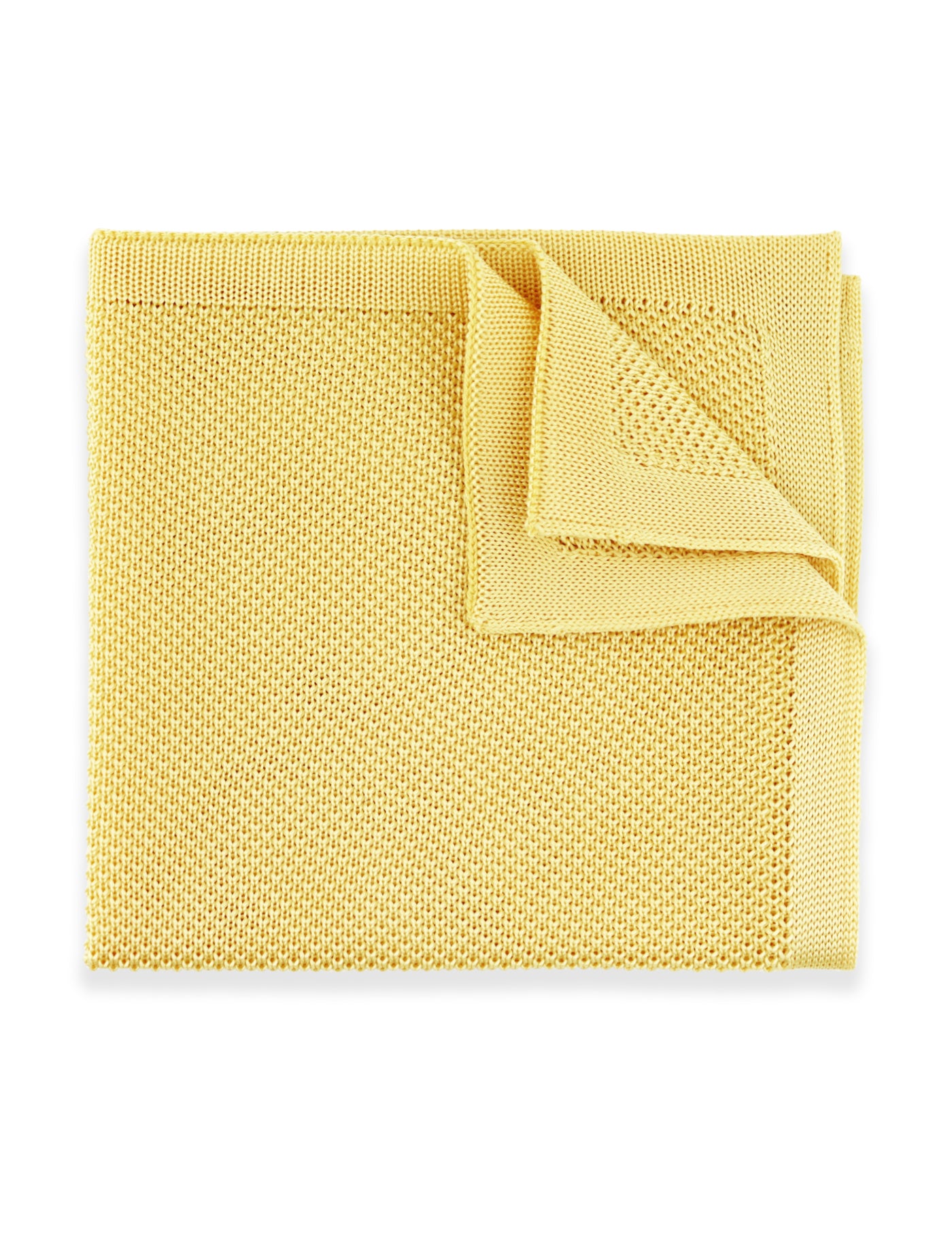 100% Polyester Diamond End Knitted Tie - Pastel Yellow