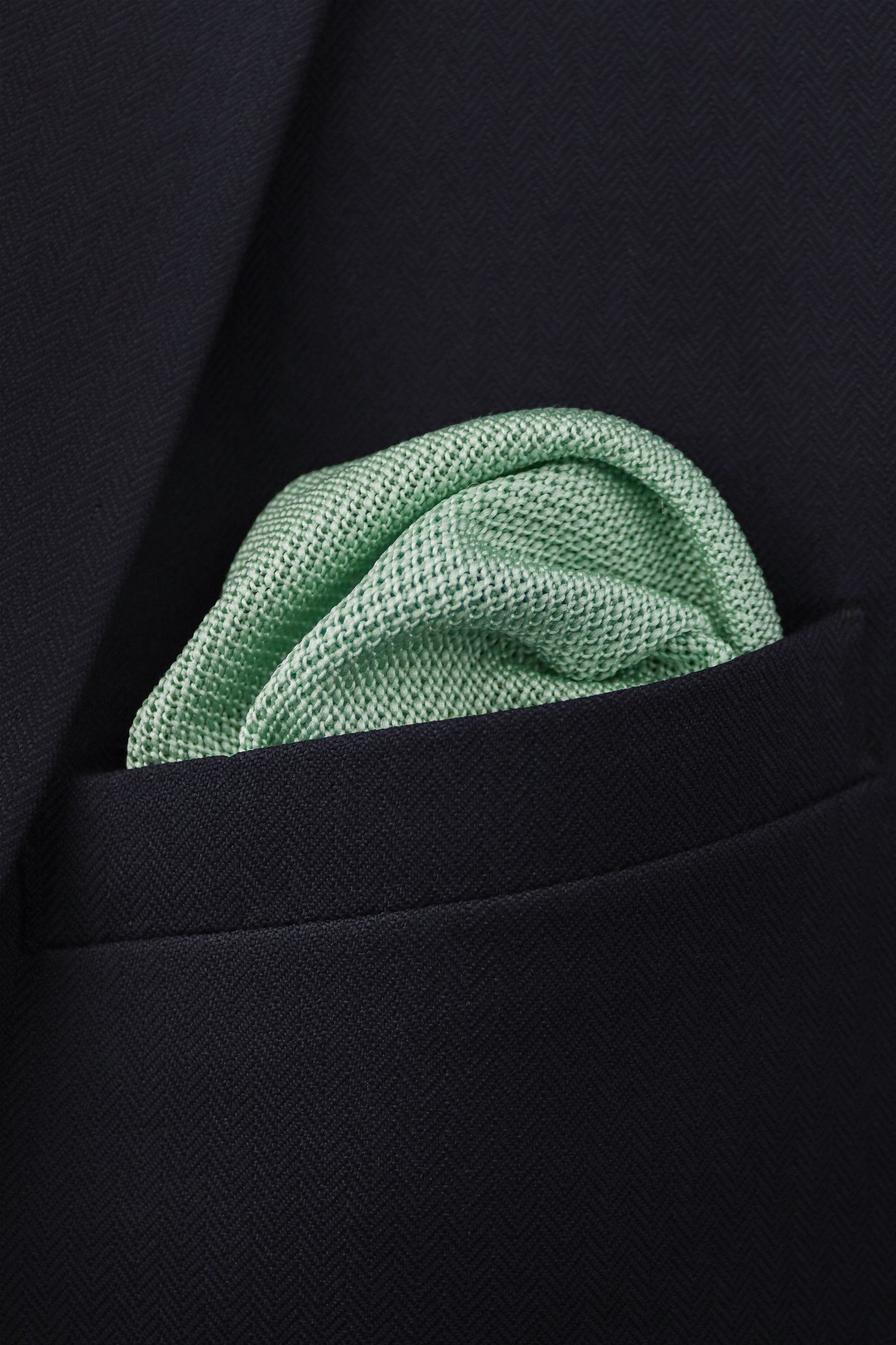 Knitted Pocket Square - Mint Green